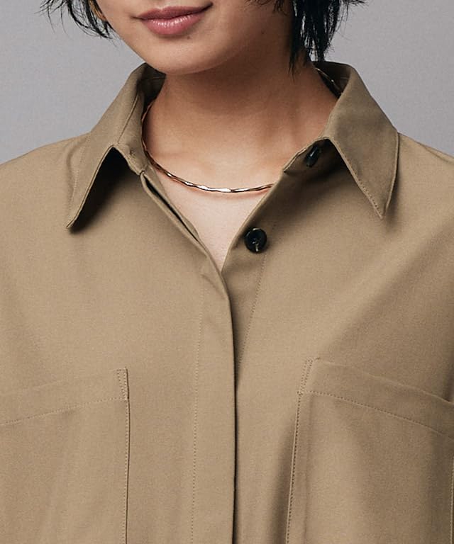 ピエロ] RASW バック フレア シャツワンピース レディース