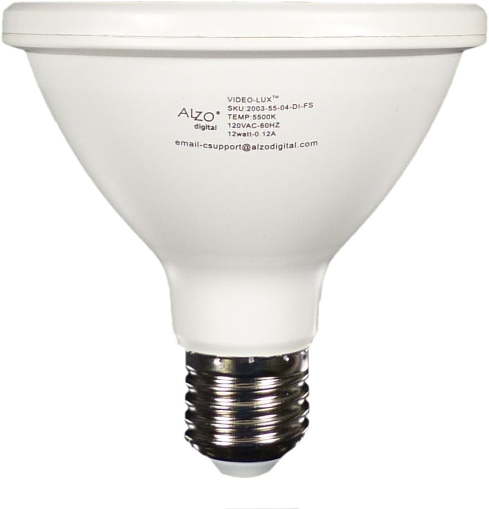 ALZO 12W (100W) Joyous Light® Dimmable LED Full Spectrum PAR30 Spot Light Bulb 5500K Bright White Daylight, 1020 Lumens, 120V