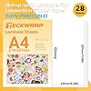 TECKWRAP Self Adhesive Laminating Sheets Clear Sticker Paper for Inkjet Printer Clear Overlay Vinyl Photo Paper for Printable Vinyl Lamination Sheets A4 210mm x 297mm 28 Sheets/Pack, Glossy #1
