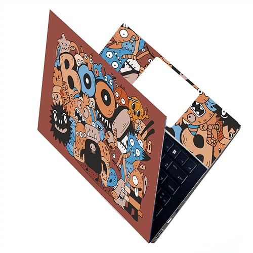 Image of Full Laptop Skin Stickers HD Quality Sticker for Laptops Upto 15.6 inch (Dustproof|Waterproof|Scratchproof|Reusable) - BE Halloween FL