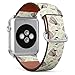 Produktbild Art-Strap Kompatibel mit für Big Apple Watch 42mm & 44mm - Uhrenarmband Ersatzarmbänder Lederarmband mit Edelstahl-Verschluss und Adapter (Matcha-Tee-Hand)