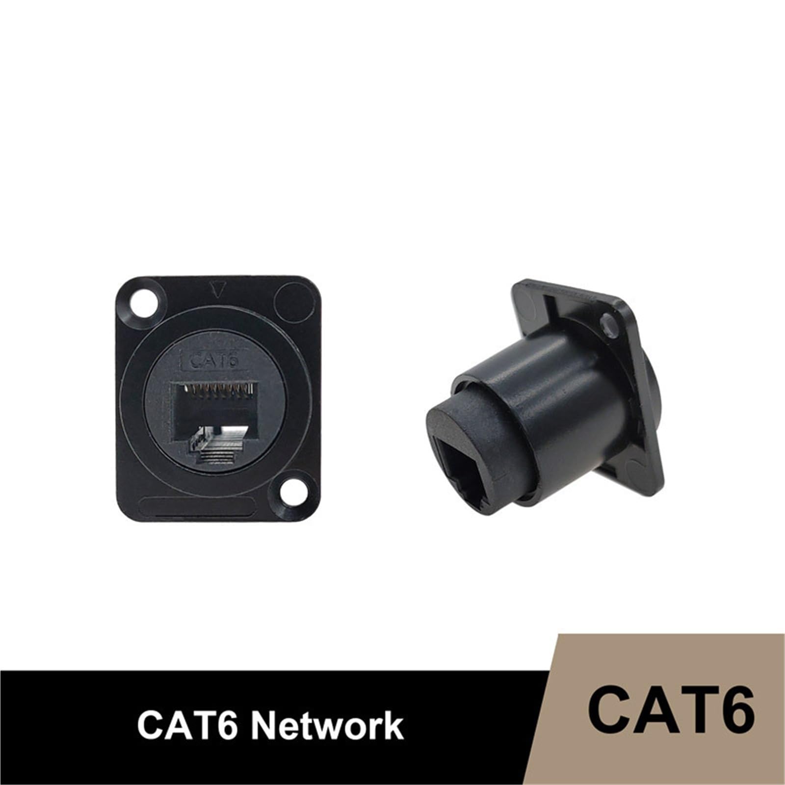Złącze typu D RJ45-CAT6, złącze Ethernet, montaż panelowy, złącza sieciowe CAT5E, 1 szt. (WHITE)
