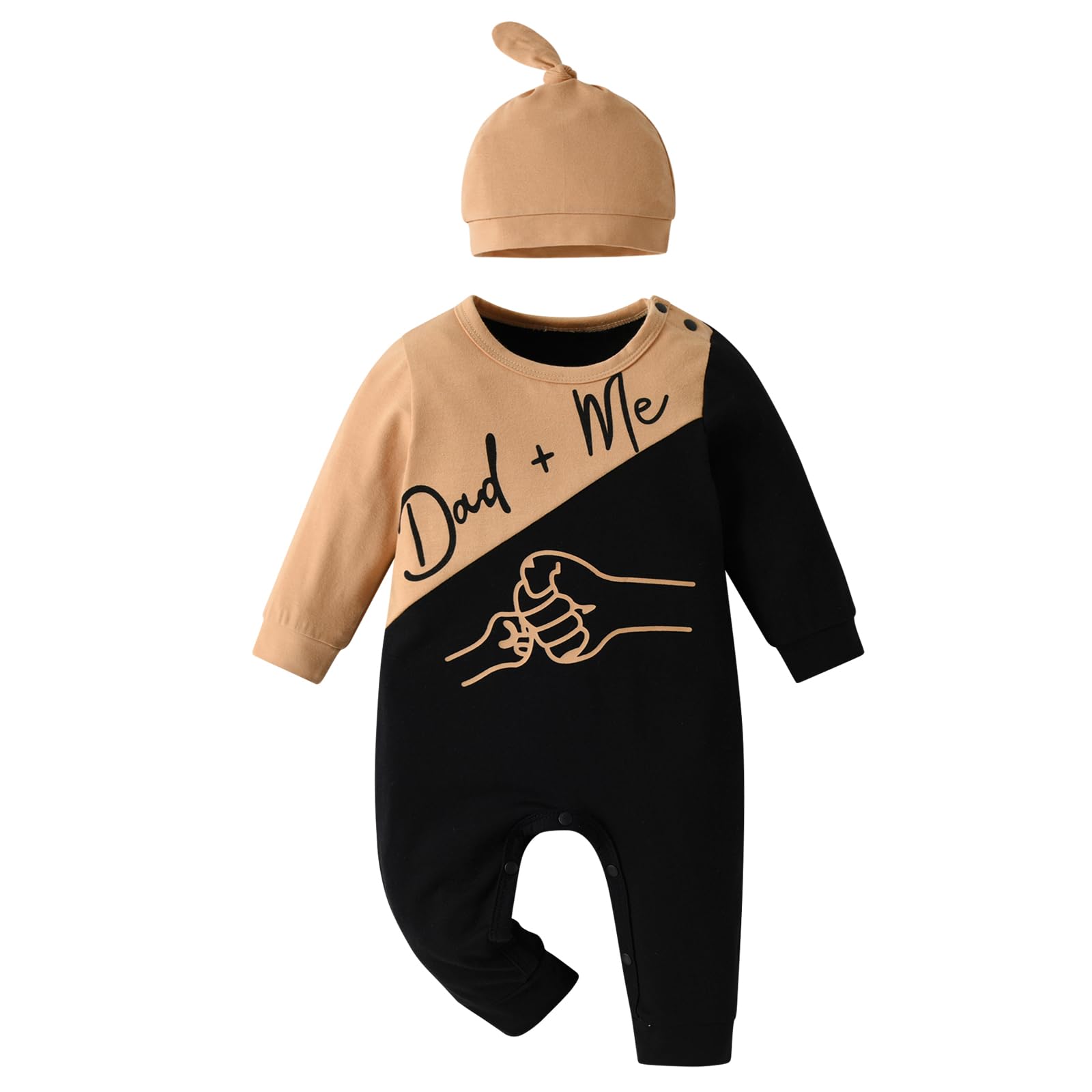 ZoputeyNewborn Baby Boy Romper Long Sleeve Letter Print One Piece Jumpsuit