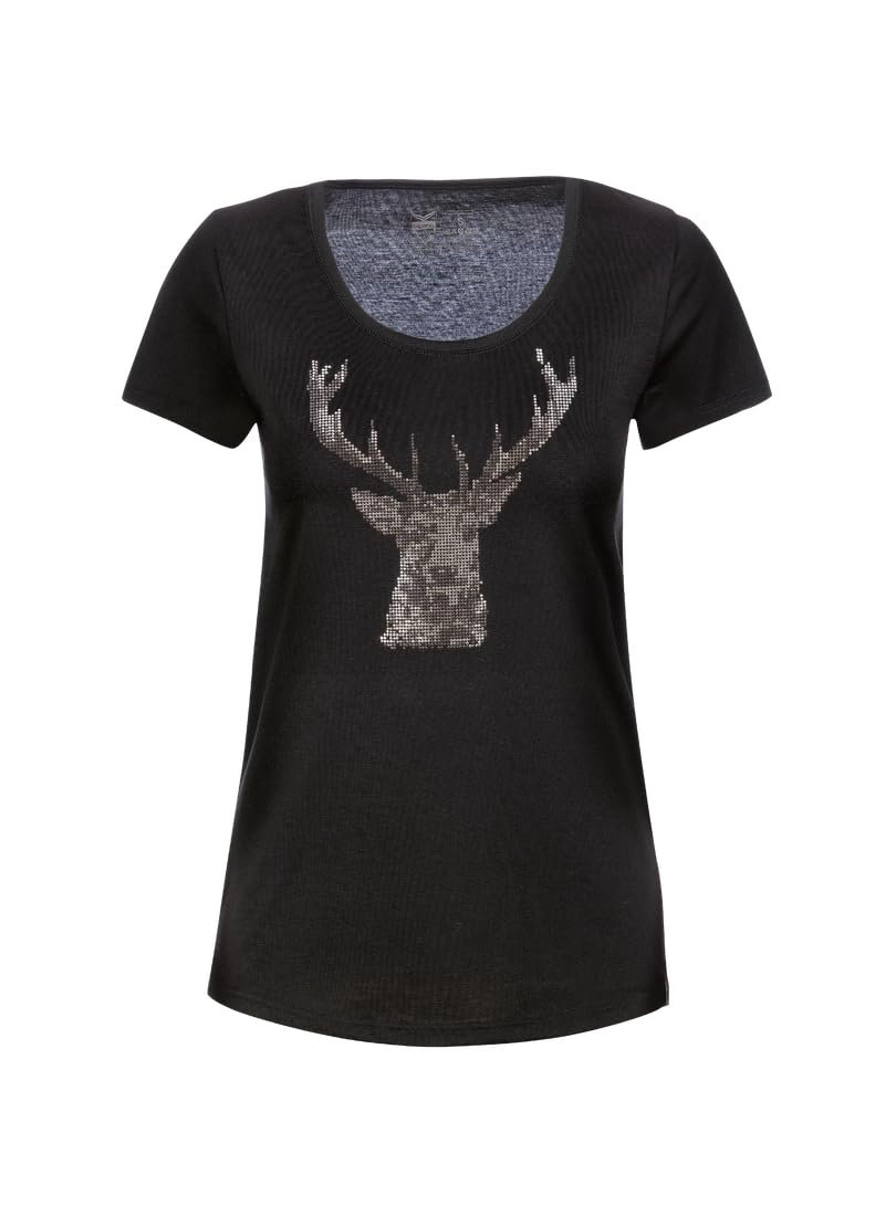 TRIGEMA T-Shirt Glitzer-Hirsch