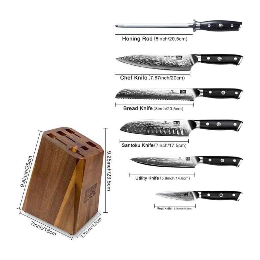 SHAN-ZU-Damascus-Kitchen-Knife-Set-7-Piece-Professional-Knife-Sets-for-Chefs-Japanese-Super-Steel-Damascus-Kitchen-Knife-Set-With-G10-Handle-Knife-Block-Set SHAN ZU Damascus Kitchen Knife Set, 7-Piece Professional Knife Sets for Chefs, Japanese Super Steel Damascus Kitchen Knife Set With G10 Handle Knife Block Set