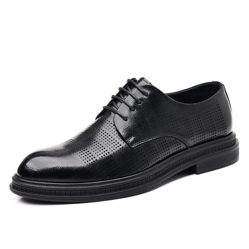 Men's Dress Shoes Men Genuine Leather Breathable Oxford Shoes Men Non-Slip Waterproof Business Formal Derby Shoes