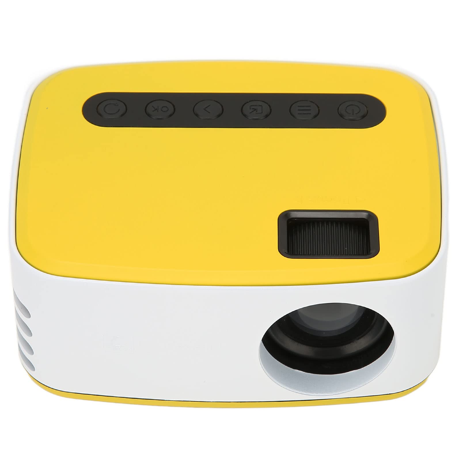 Mini Proiettore, Mini Proiettore Portatile 1080P con Altoparlante Integrato, Proiettore Cinematografico da 20000 Ore Compatibile con Smartphone per Viaggi in Campeggio a Casa(Spina UE)