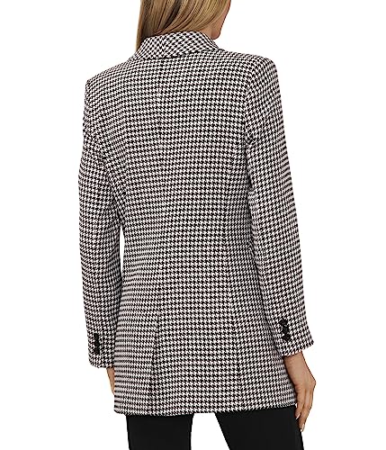 CeCe Houndstooth Double-Breasted Blazer2