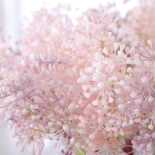 WINOMO – Conjunto de flores artificiais para decoração de jardim (roxo claro)