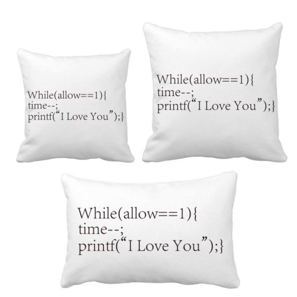 Coussin de décoration maison avec motif déclaration amour pour geek