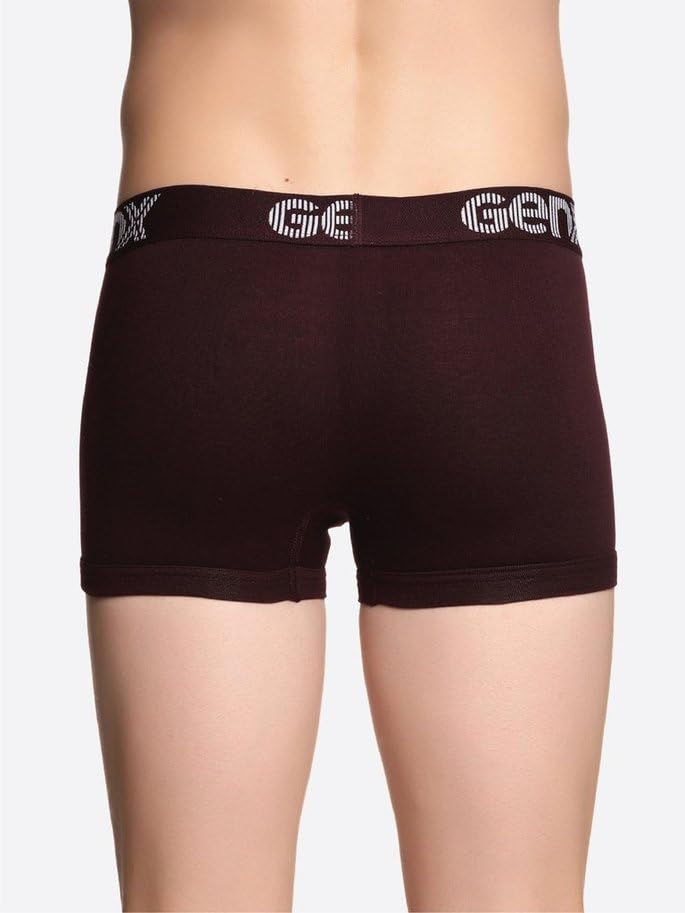Image of Genx Jazz Men's Trunk - 100% Combed Cotton, Vibrant Colors, Trendy, Comfortable, Underwear(Pack of 4)(Color May Vary)