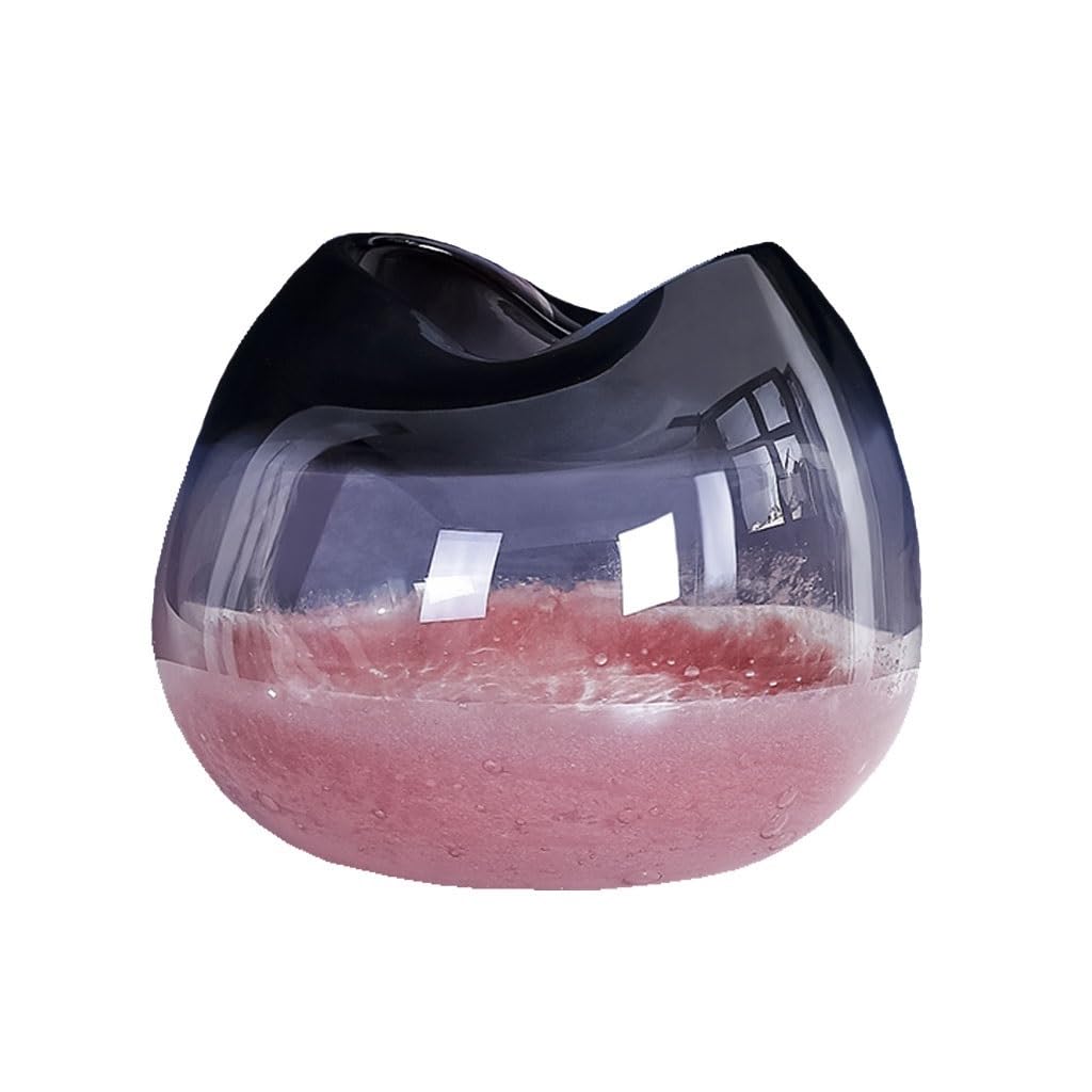 Vase en verre rose de salon moderne et vase decoratif de maison