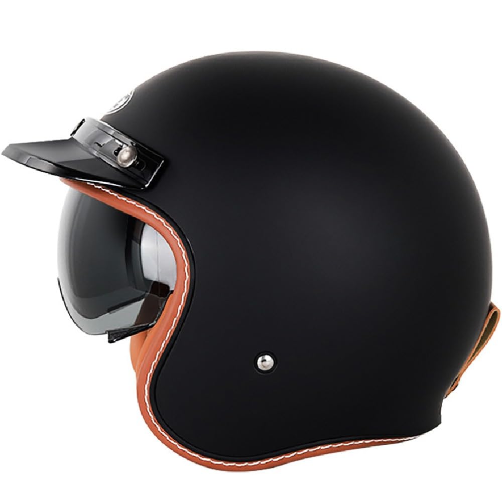Wzggteam D Open Face Low Profile Helmet, Motorcycle Helmet With Inner Sun Visor, Open Face Jet Motorbike Helmets For Adult - Motorbike Rider Roa Legal Ece22.05 Approve