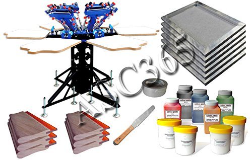 6 Colors Screen Printing Kit Silk Screen Printing Machine Screen Printing Press