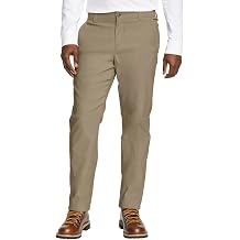 Eddie Bauer Mens Fleece Lined Pants Water Resistant, Lightweight Stretch Fabric, Zipper Pockets