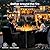 Ciays 43-Inch Rectangular Propane Fire Pit with 60,000 BTU Output, Fire Pit Table Premium Gas for Outside Patio with 304 Stainless Steel H-Burner, Glass Stones, and Wind Guard,Black