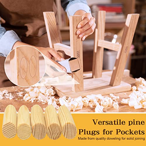 Pocket Hole Plugs, 100Pack Pine For Pocket Hole Jig Woodworking Tool, 9.5Mm | 3/8Inch With Storage Box. #TOP5