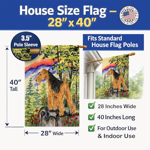 Drapeau Lakeland Terrier grand format multicolore Caroline's Treasures pavillon de maison - 4