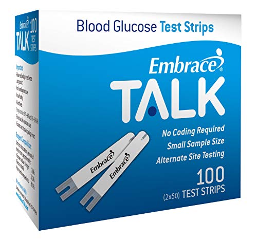Embrace Talk Blood Glucose Test Strips 100ct