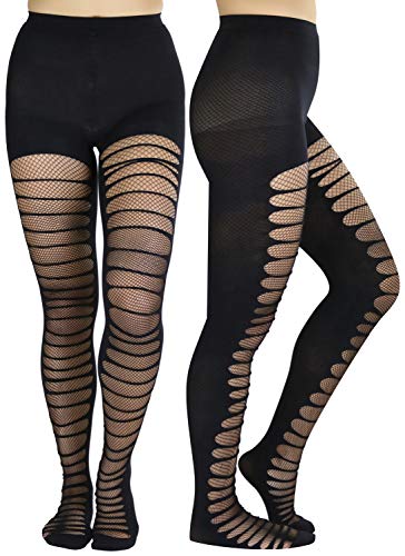 Image of ToBeInStyle Women's Large Mesh Fishnet Patterned Pantyhose Tights