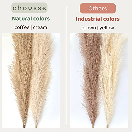 Chousse-43-36-ft-Pampas-Grass-Tall-4-Pcs-Faux-Pampas-Grass-Bulk-Artificial-Large-Pampas-Grass-Decor-for-Floor-Vase-Room-Decor-Home-Decor-Boho-Decor-Coffee-Cream