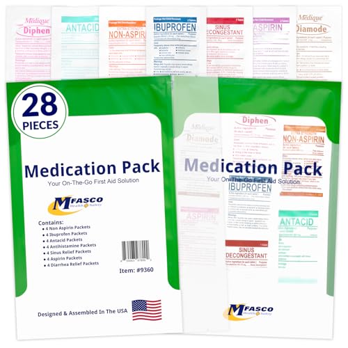 First aid Kit Refill Supplies Medication Pack for Refilling Small Kits or Traveling