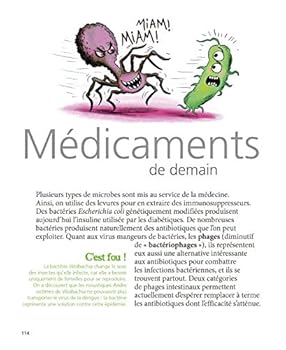 Paperback Mille milliards de microbes: Virus, bactéries et autres minuscules alliés [French] Book