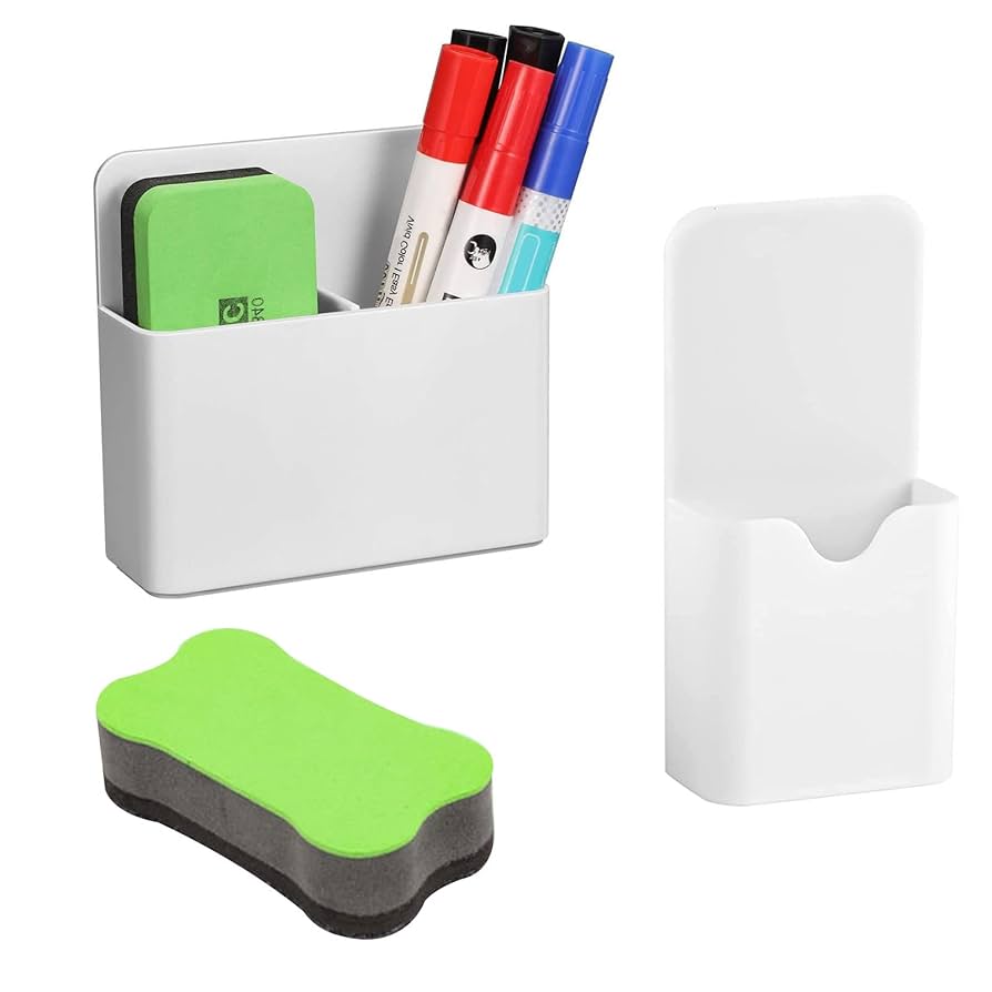 MEISO Magnetischer Stiftehalter - 3-Fach Organizer Für Whiteboard & Kühlschrank