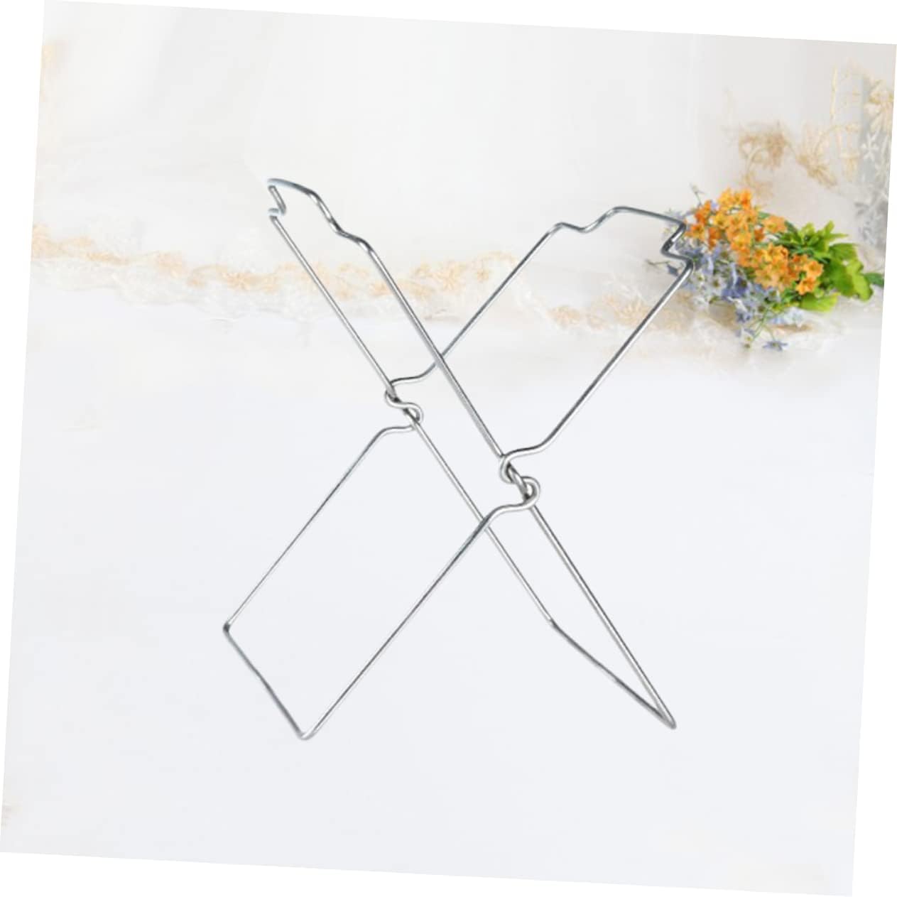 Stainless Steel Folding Trash Bag Holder for Kitchen Storage image 5