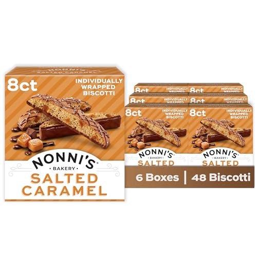 Nonni's Biscotti, Salted Caramel, 6 Boxes, 48 Biscotti Total