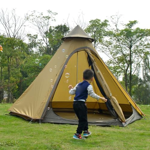 Carpa tipo yurt de lona para camping 3-8 personas miniatura 2