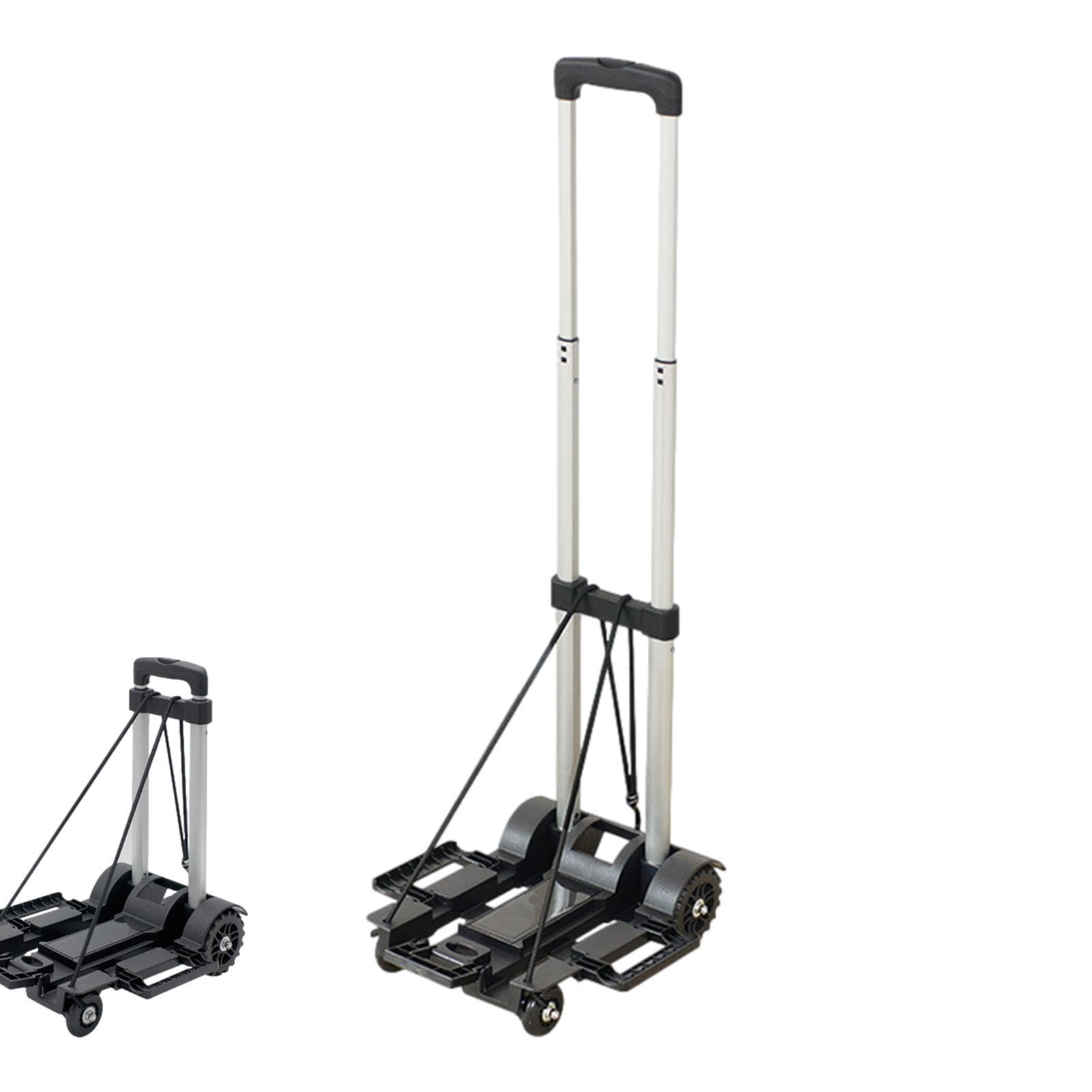 Bagaglio portatile in lega di alluminio con ruote - Carrello pieghevole per bagagli in alluminio leggero per viaggiare | Seggiolino auto, carrello bagagli pieghevole