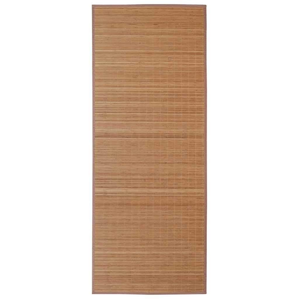 Tapis en bambou marron antidérapant pour protéger les parquets