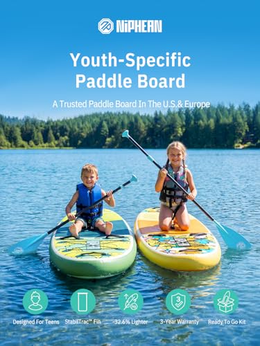 Image of Niphean Inflatable Stand Up Paddle Board with SUP Accessories, Anti-Slip EVA Deck, 10'6'' Inflatable Paddle Boards for Adults & Youth of All Skill Levels