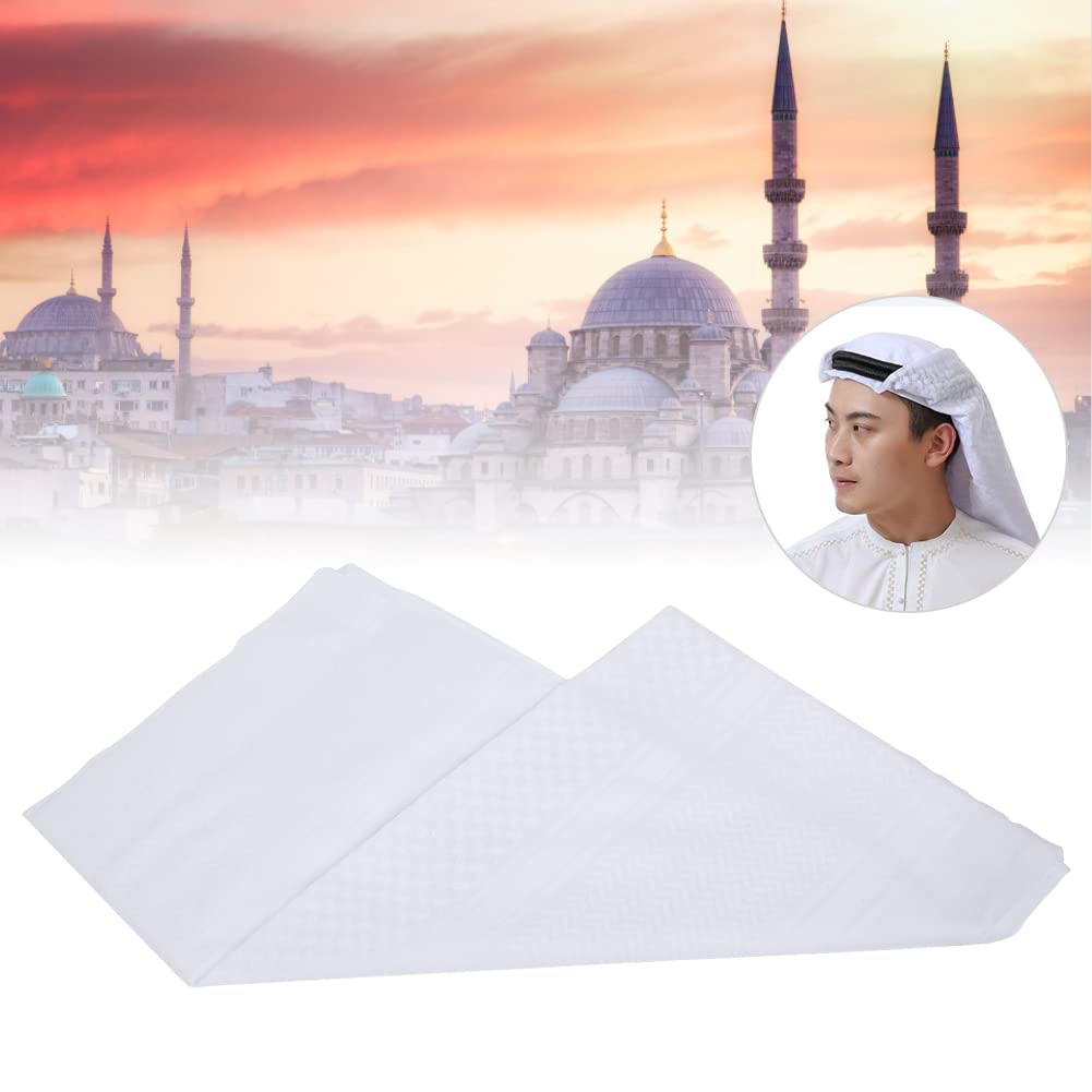 Mężczyźni arabski chustka na głowę, muzułmański dubaj na co dzień nakrycia głowy szalik muzułmański nakrycie głowy pałąkiem głowę garnitur chluba dla arabii saudyjskiej dubaj zjednoczone(White Square)