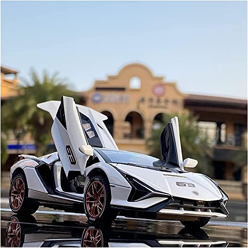 Image of DEUSON ECOM Alloy Metal Pull Back Lamborgini Diecast Car 1:32 MILETRY Metal Die Cast Pullback Toy car with Openable Doors & Light, Music Boys Gifts Toys for Kids