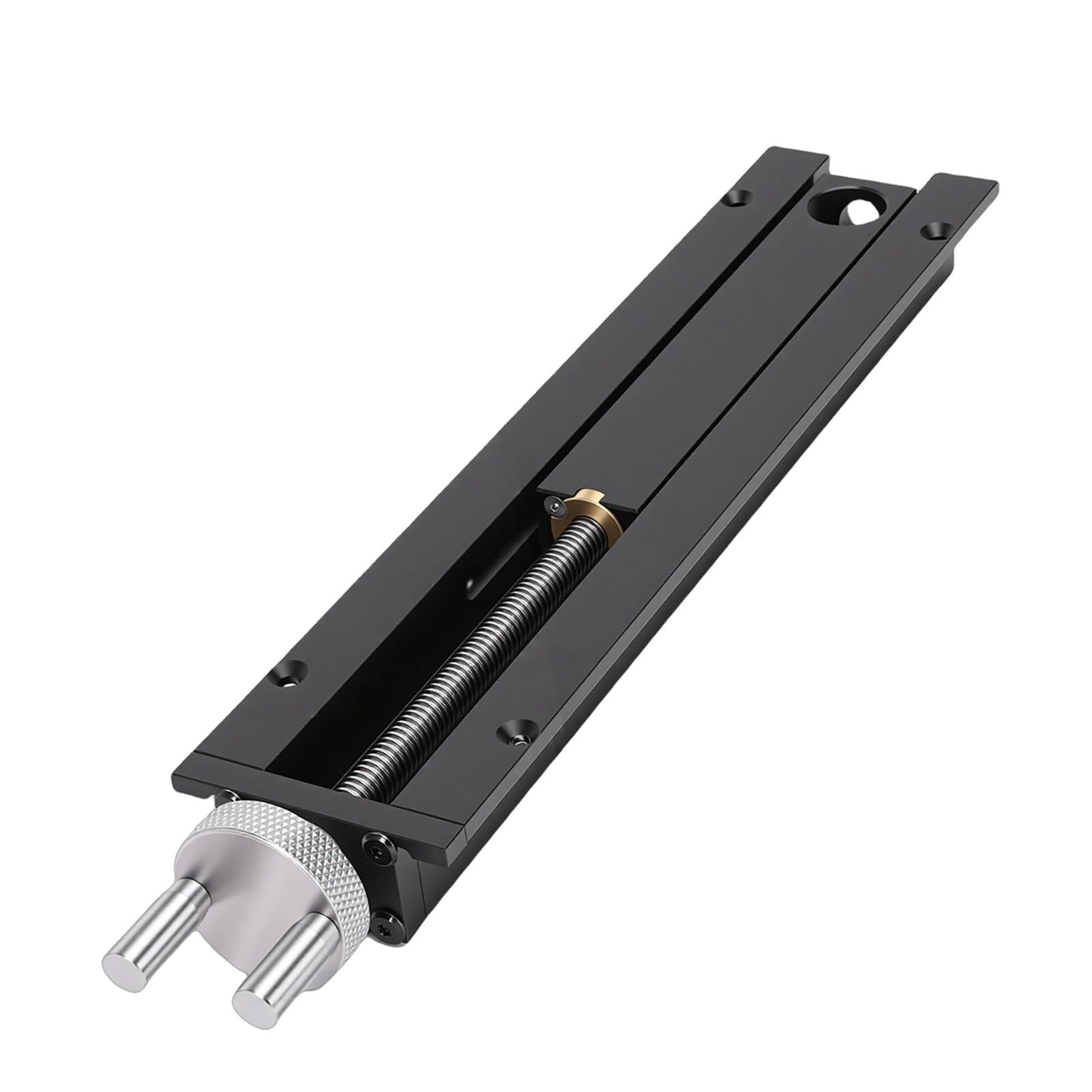 Naroote Morsa da Banco Morsa a Coda per Lavorazione del Legno, Asta a Vite in Lega di Alluminio in Acciaio Inossidabile con Corsa da 110 Mm con Manovella, per Serraggio di Foratura per la