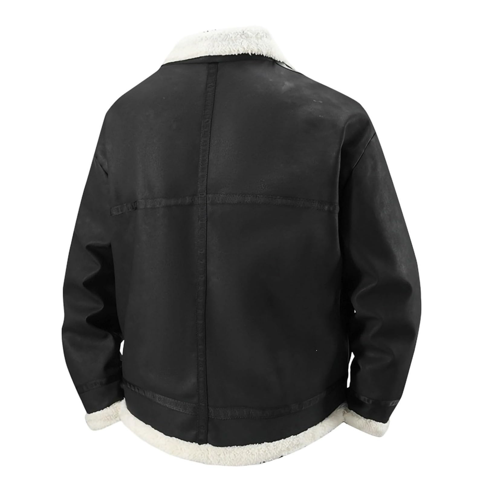 Jacke Herren Kunst Wildlederjacke Winterjacke Fleecejacke Große Größen