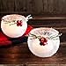 Funnymoom 6 Pcs Christmas Votive Candle Holders with Snowy and Red Berry Pine Leaves Xmas Glass Tealight Candle Holders for Table Centerpiece Fireplace Home Ornaments Wedding Party Indoor Decorations
