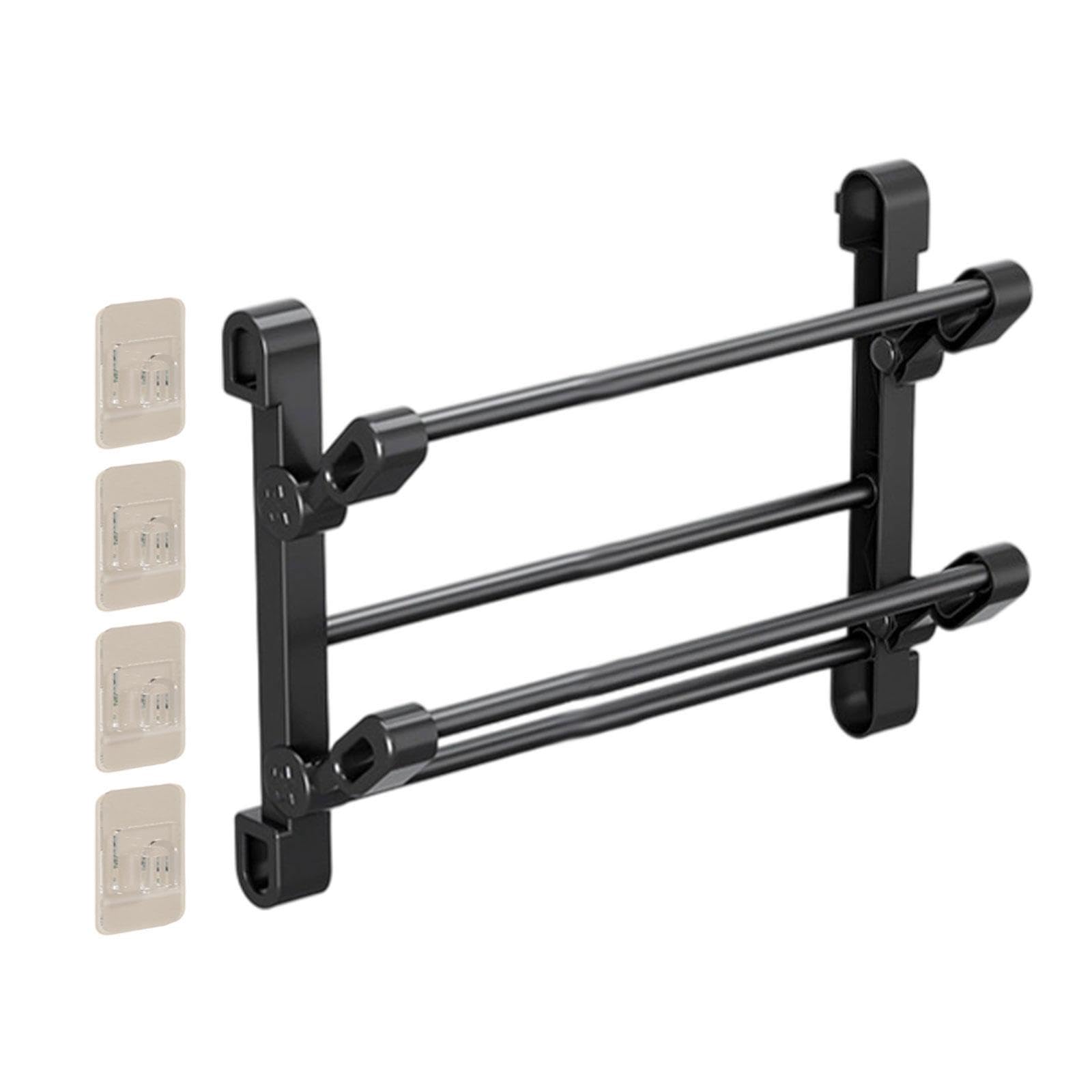 Foldable Wall Mounted Shoe Rack Shoe Holder Shelf for Entryway Bathroom Door 30cm | Over the Door/Under Bed/Closet/Hanging-image-33