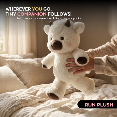 Image of Flufies Plush Soft Toys for New Born Baby and Baby Boy - Soft and Easy Wash Plush - Huggable Plush Toys for Girls and Boys - Soft Toy for Home Decor (White Running)