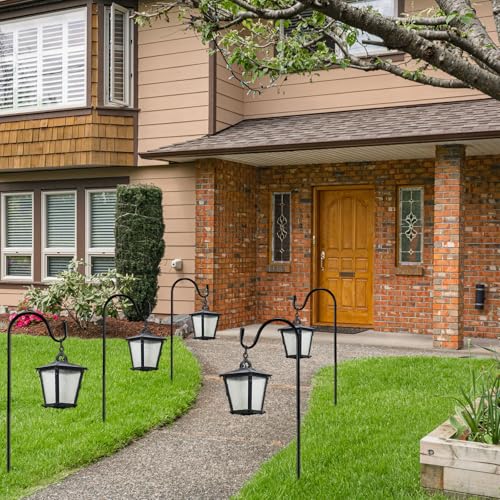 Image of 24 Pcs 24 Inch Shepherds Hook for Outdoor Adjustable Bird Feeder Pole Metal Steel Shepard Hooks for Hummingbird Stand Feeder Pole for Garden Plant, Lantern, Hanging Wedding Decor