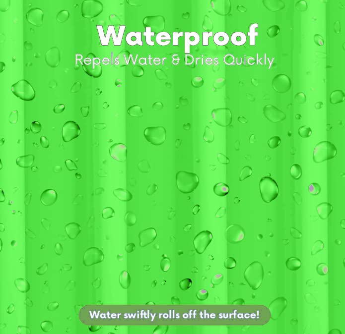 ProBytes Shower Curtain, Made of PEVA, Water Repellent, Mildew Resistant, 180x180cm, 71x71inch, Rail Hooks,Feather Light - Image 2