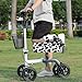 Maiyoinou Cow Pattern Knee Bike Seat Cushion Cover Fits Most Knee Walker/Roller Models Washable Breathable Knee Scooter Pad Replacement for Knee Bike Seat