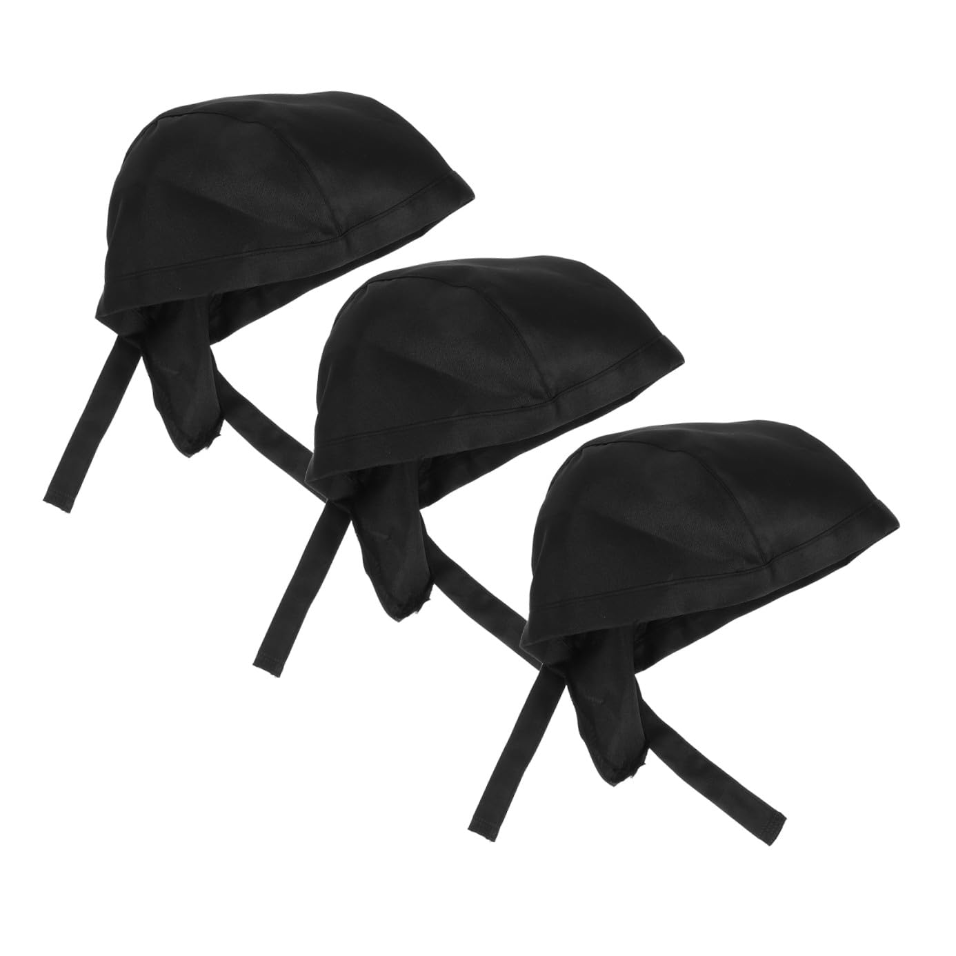 VANZACK 12 Piezas Gorros Chef Cocina Unisex Negro Cómodo Duradero para Catering Restaurante