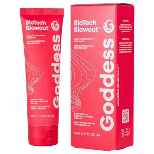 Goddess Maintenance Company Biotech Blowout Leave-In Restorative Hair Mask, Heat Protectant & Strengthening Treatment for Frizz-Free Volume, Repairs & Shields Up to 450 F, 1.7 Fl Oz