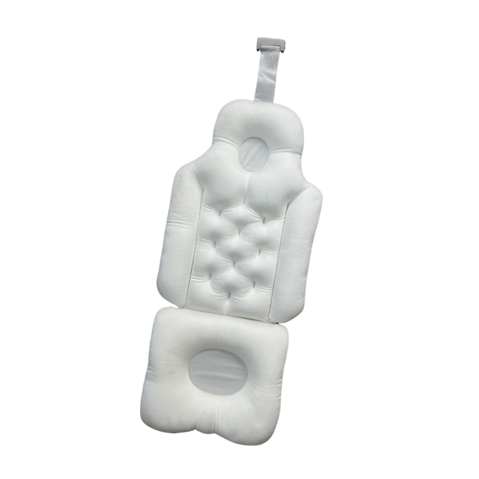Coussin de bain ergonomique blanc avec soutien du dos pour une relaxation optimale