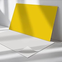 Paneles PVC 60x30 cm Montaje Rápido Montaje del Suelo Impermeable Cocina Paquete Múltiple Diseño Moderno Fácil Limpieza Rectangular - Color Amarillo