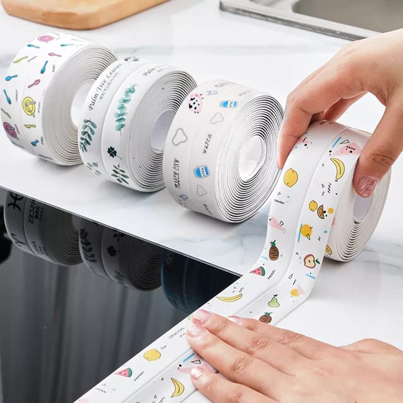 Self Adhesive Caulk Tape for Kitchen & Bathroom | Waterproof Wall Sealing Tape | Oil-Proof Flexible Gap Sealer Strip for Sink, Bathtub, Countertop, Toilet & Corner Joints | Easy Peel & Stick (1)-image-8