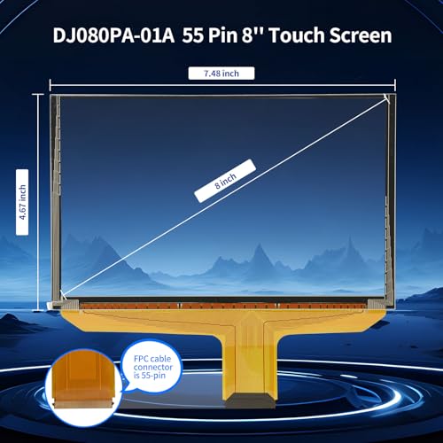 Image of Touch Screen Replacement Digitizer DJ080PA-01A Fit 2014-2018 Chevy Silverado 1500 Tahoe Chevy Colorado 2015 GMC Sierra Acadia Terrain Yukon Trucks SUV Mylink 8-inch Touchscreen Radio Navigation